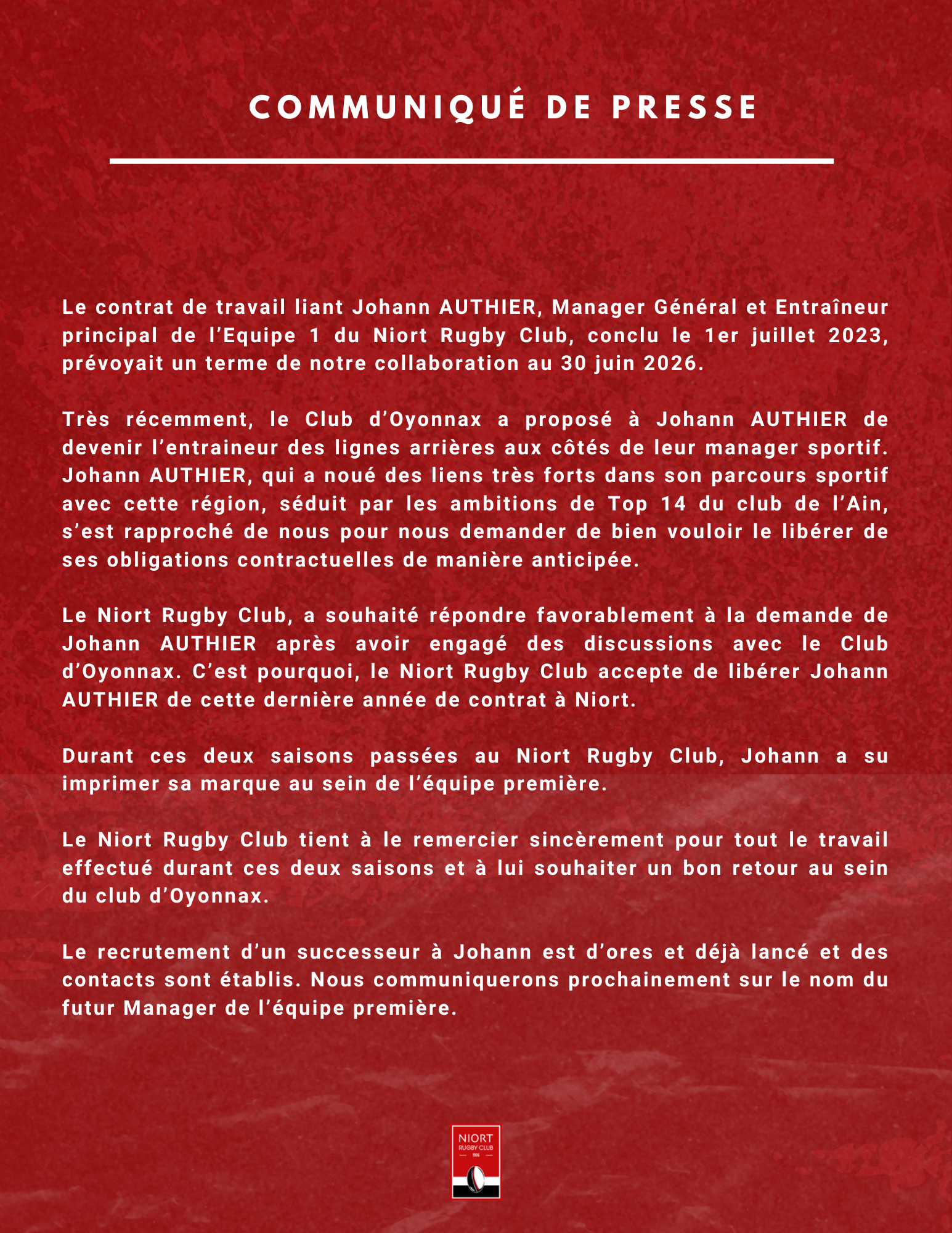 départ authier