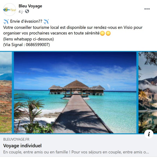 bleu voyage offre