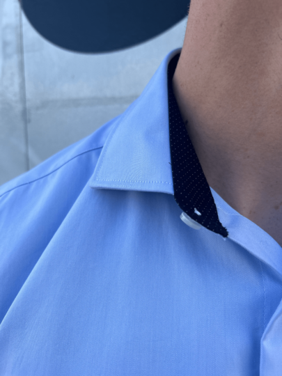chemise bleue détails 2